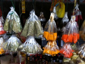 photo of spice bags belen market peru